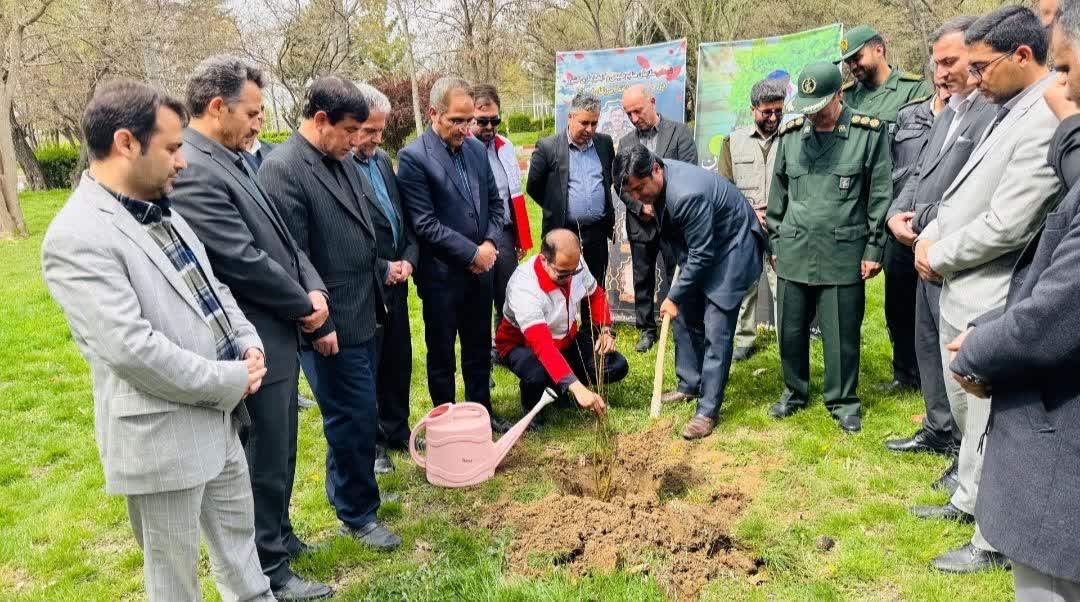 آیین غرس نهال و پیوستن به پویش ملی «سرو ایران» در شهرستان چهاربرج برگزار شد