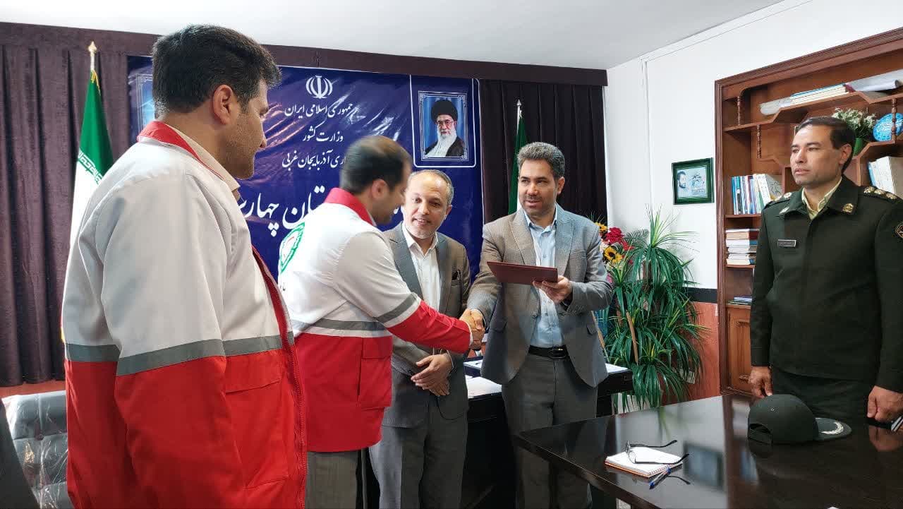 معارفه اولین رئیس جمعیت هلال احمر شهرستان چهاربرج
