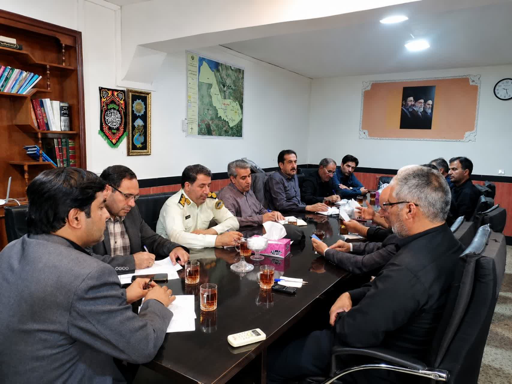 جلسه هماهنگی و پشتیبانی از مواکب اربعین حسینی در شهرستان چهاربرج برگزار شد