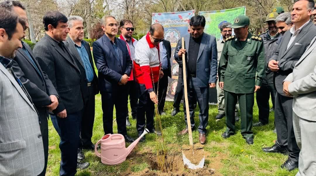 آیین غرس نهال و پیوستن به پویش ملی «سرو ایران» در شهرستان چهاربرج برگزار شد