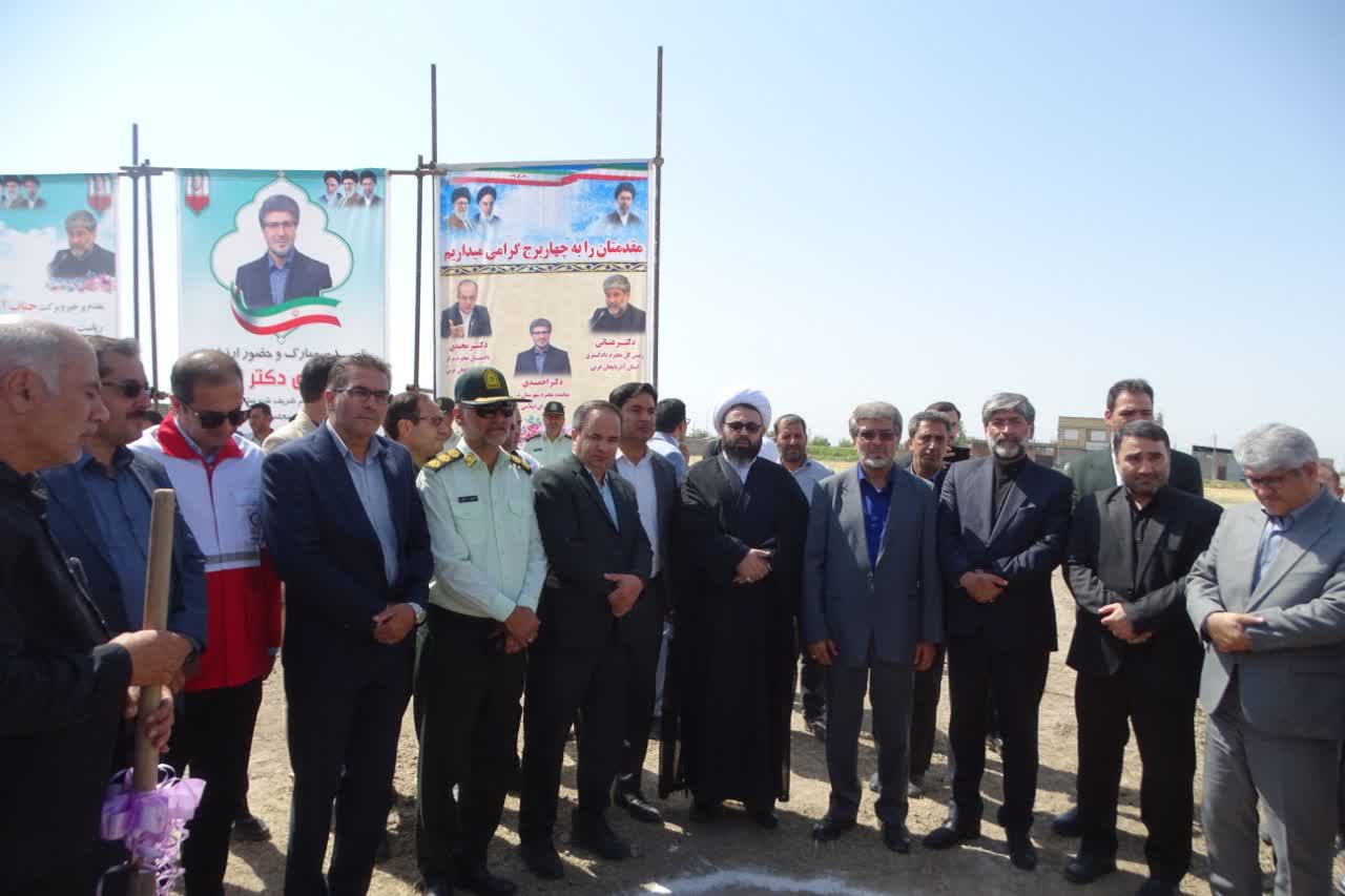 آیین کلنگزنی احداث ساختمان دادگستری شهرستان چهاربرج برگزار شد