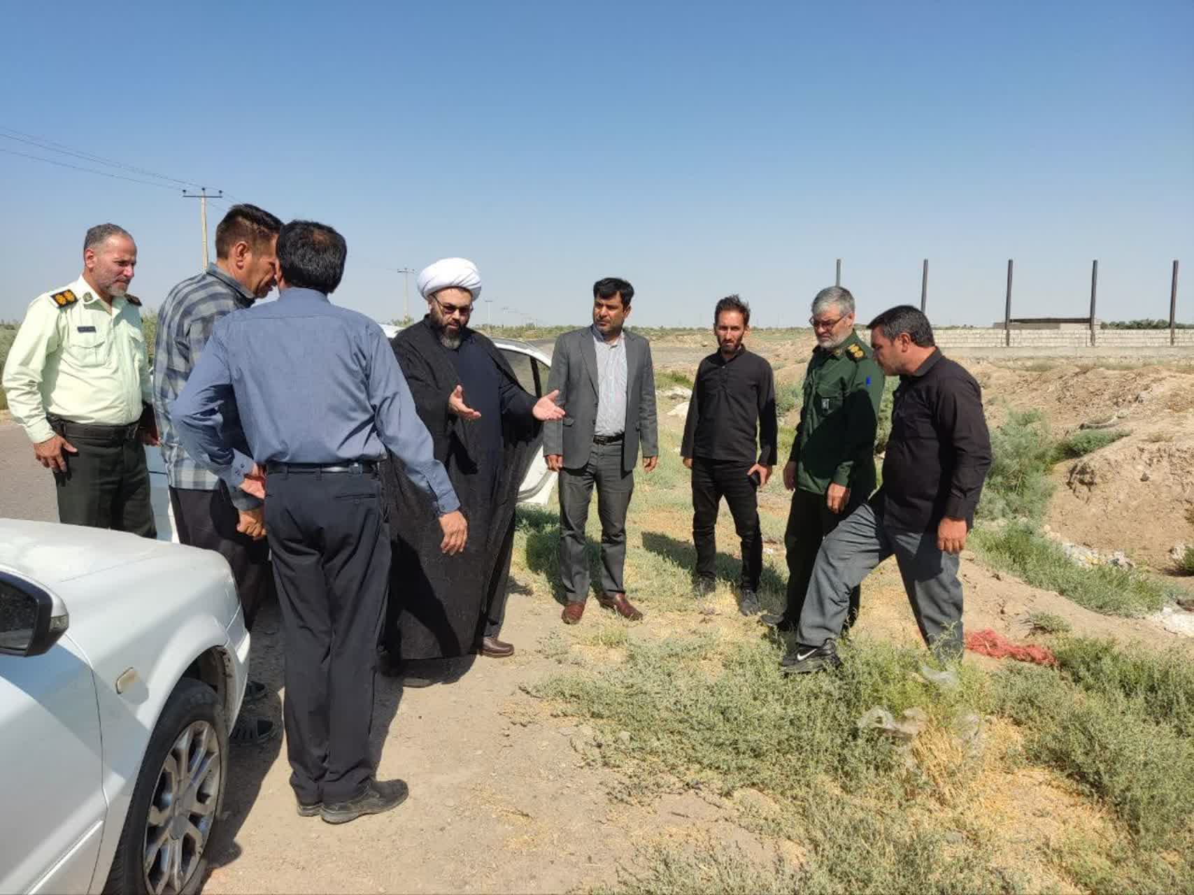 بازدید میدانی مسئولان شهرستان چهاربرج از مسیر پیادهروی اربعین حسینی